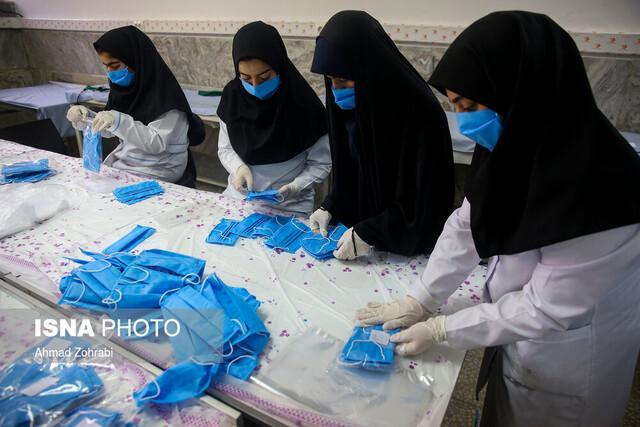 راه اندازی کارگاه فراوری ماسک در شهرک شماره 2 اهواز
