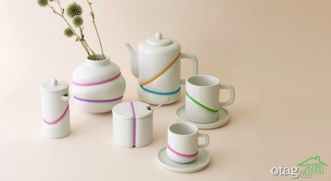 جدیدترین عکس های سرویس چایخوری شیک و زیبا در طرح های مدرن